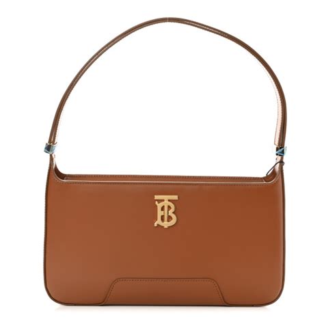 burberry tan dust bag gold logo|BURBERRY Smooth Calfskin TB Shoulder Bag Warm Tan.